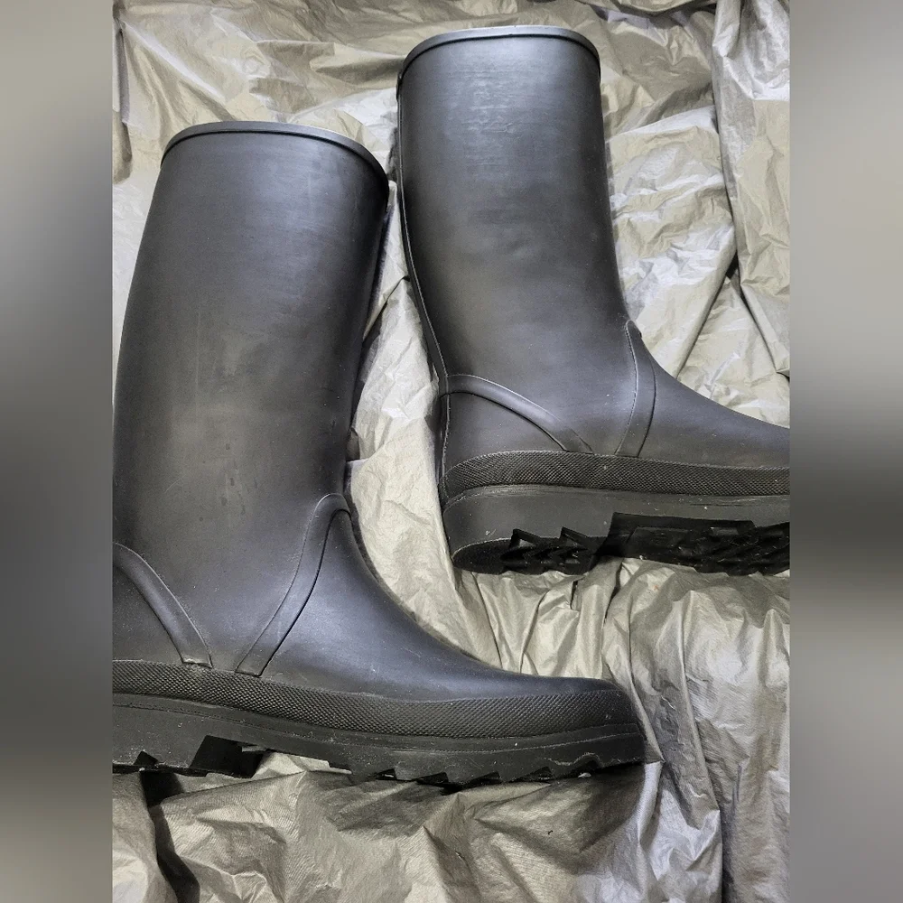 J. Crew Tall Matte Black Rain Boots